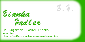 bianka hadler business card